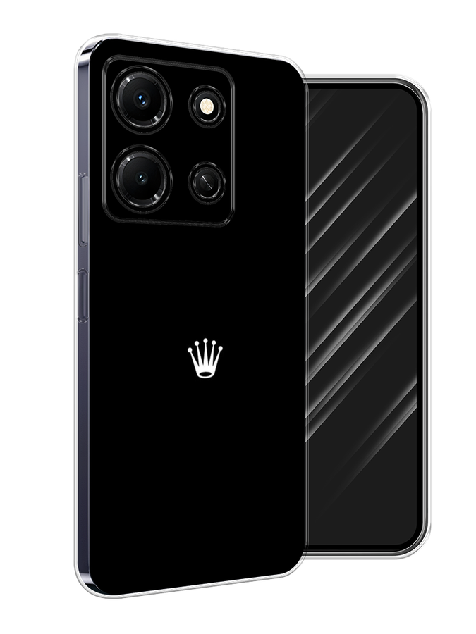 

Чехол Awog на Infinix Note 30i "Белая корона на черном фоне", Черный, 3104350-7