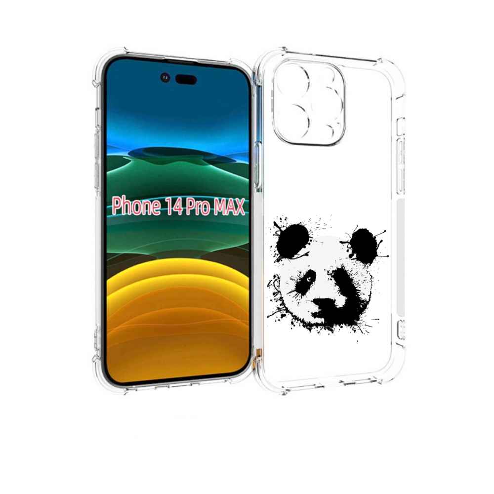 

Чехол MyPads клякса-панда для iPhone 14 Pro Max, Прозрачный, Tocco