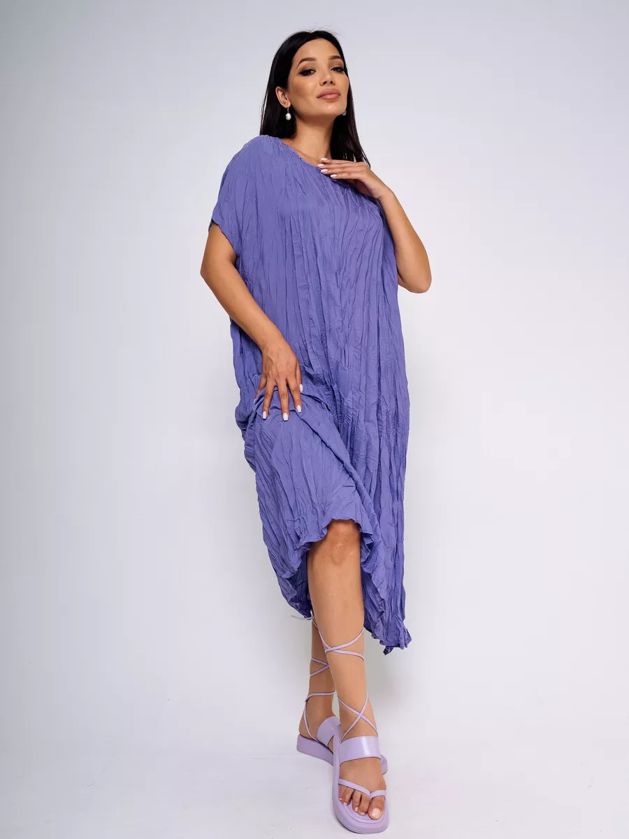 Платье женское B.INN.STL 6666 фиолетовое 42-54 RU