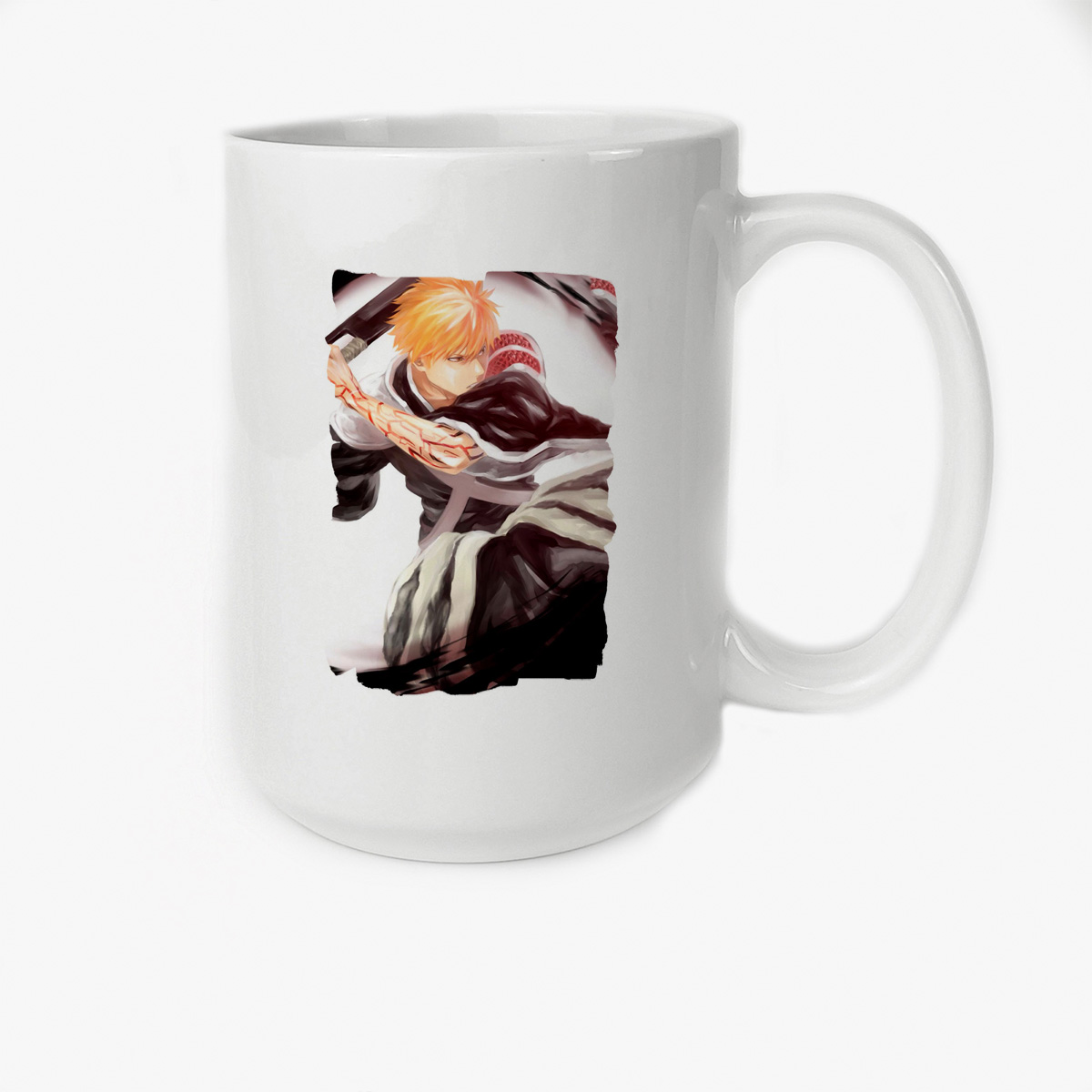 

Кружка CoolPodarok Аниме Блич Ичиго Куросаки Blich Ichigo Kurosaki (у парня рука в крови)