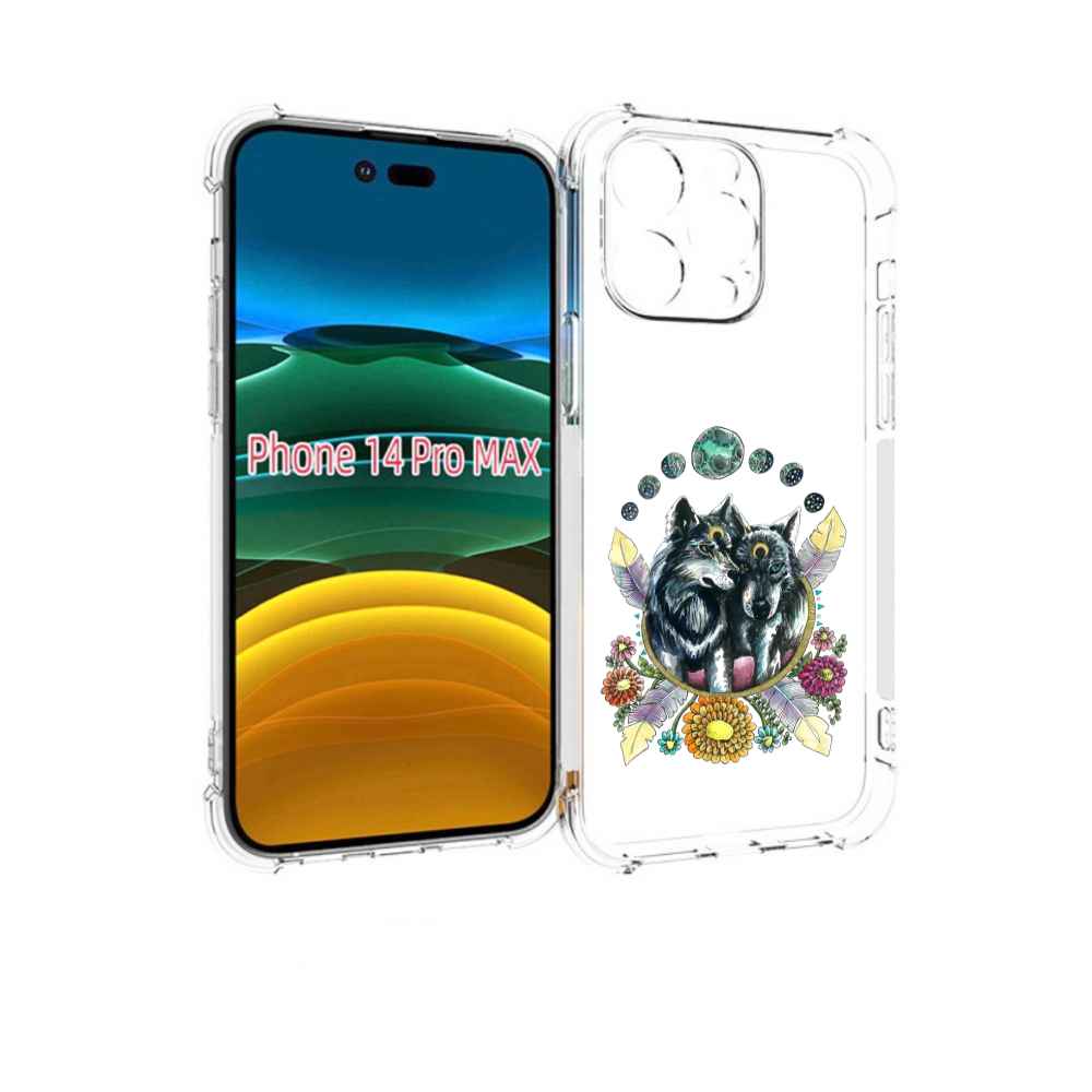 

Чехол MyPads красивые волки абстракция для iPhone 14 Pro Max, Прозрачный, Tocco