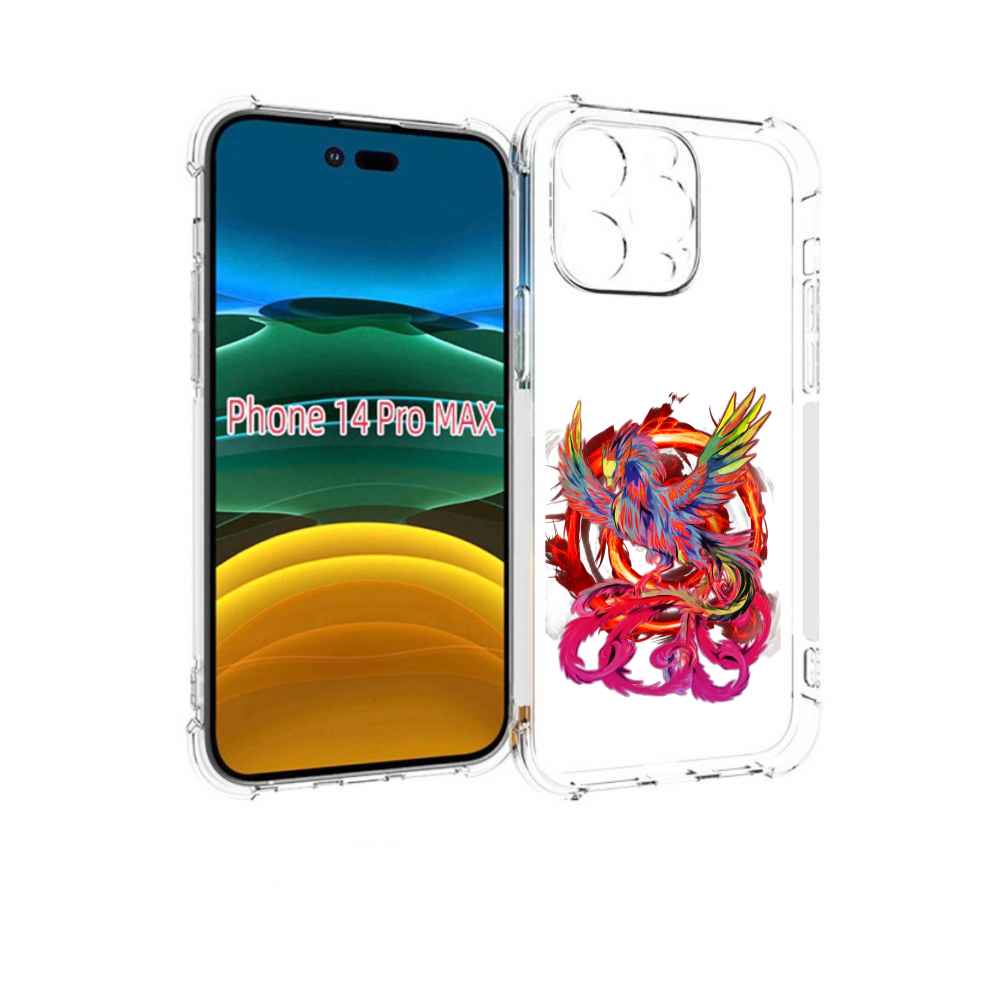

Чехол MyPads красочный феникс для iPhone 14 Pro Max, Прозрачный, Tocco