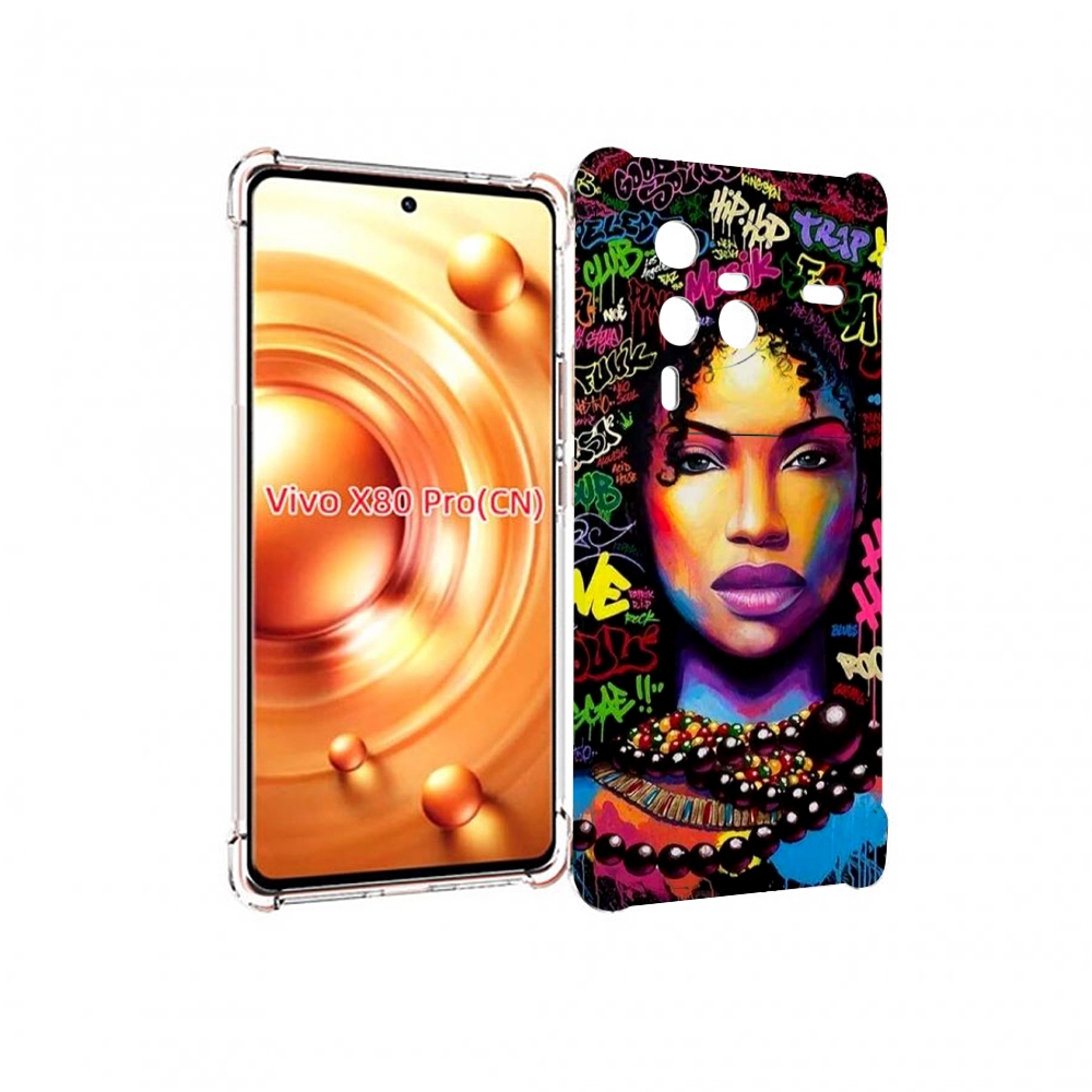 

Чехол MyPads девушка-в-граффити женский для Vivo X80 Pro, Прозрачный, Tocco