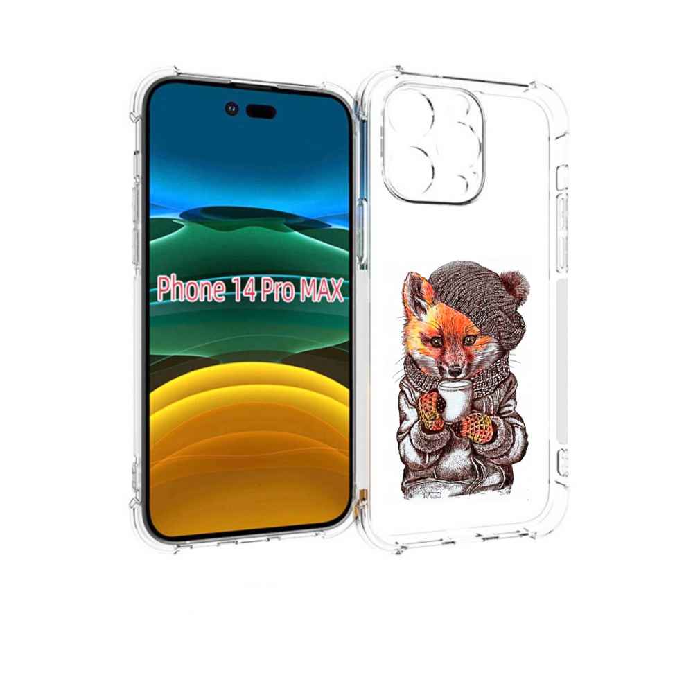 

Чехол MyPads лиса в шапке для iPhone 14 Pro Max, Tocco