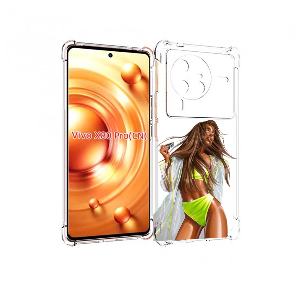

Чехол MyPads девушка-модель-мулатка для Vivo X80 PRO, Прозрачный, Tocco