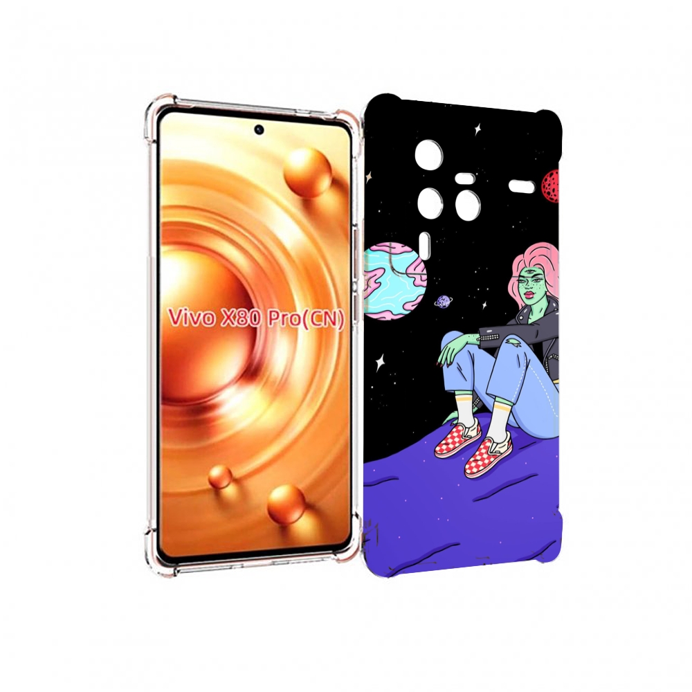 

Чехол MyPads девушка-на-луне-мультик для Vivo X80 PRO, Прозрачный, Tocco