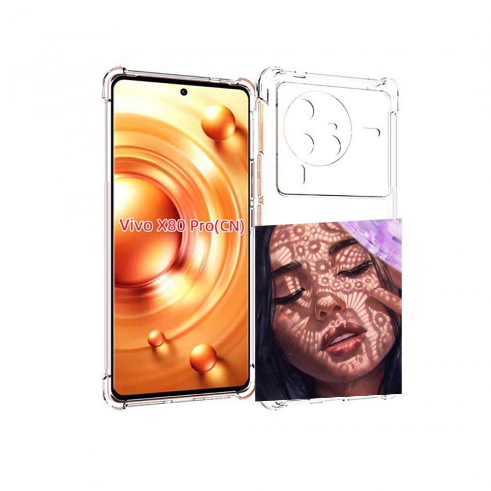 

Чехол MyPads девушка-под-кружевами женский для Vivo X80 PRO, Прозрачный, Tocco