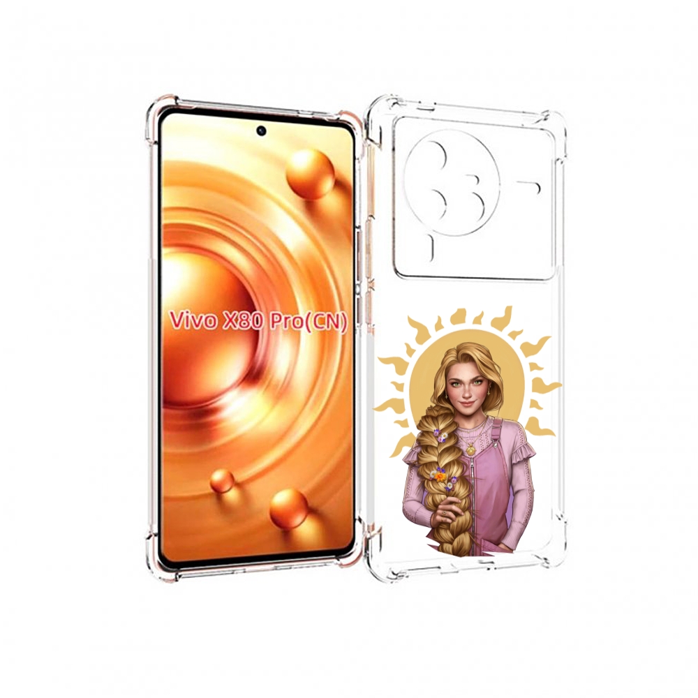 

Чехол MyPads девушка-с-большой-косой для Vivo X80 Pro, Прозрачный, Tocco