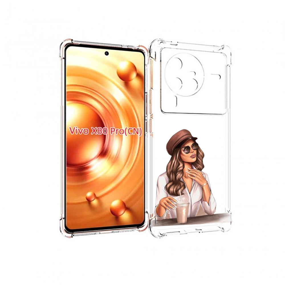 

Чехол MyPads девушка-с-милкшейком женский для Vivo X80 PRO, Прозрачный, Tocco