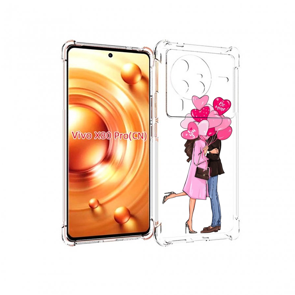 

Чехол MyPads девушка-с-парнем-сердечки женский для Vivo X80 PRO, Прозрачный, Tocco