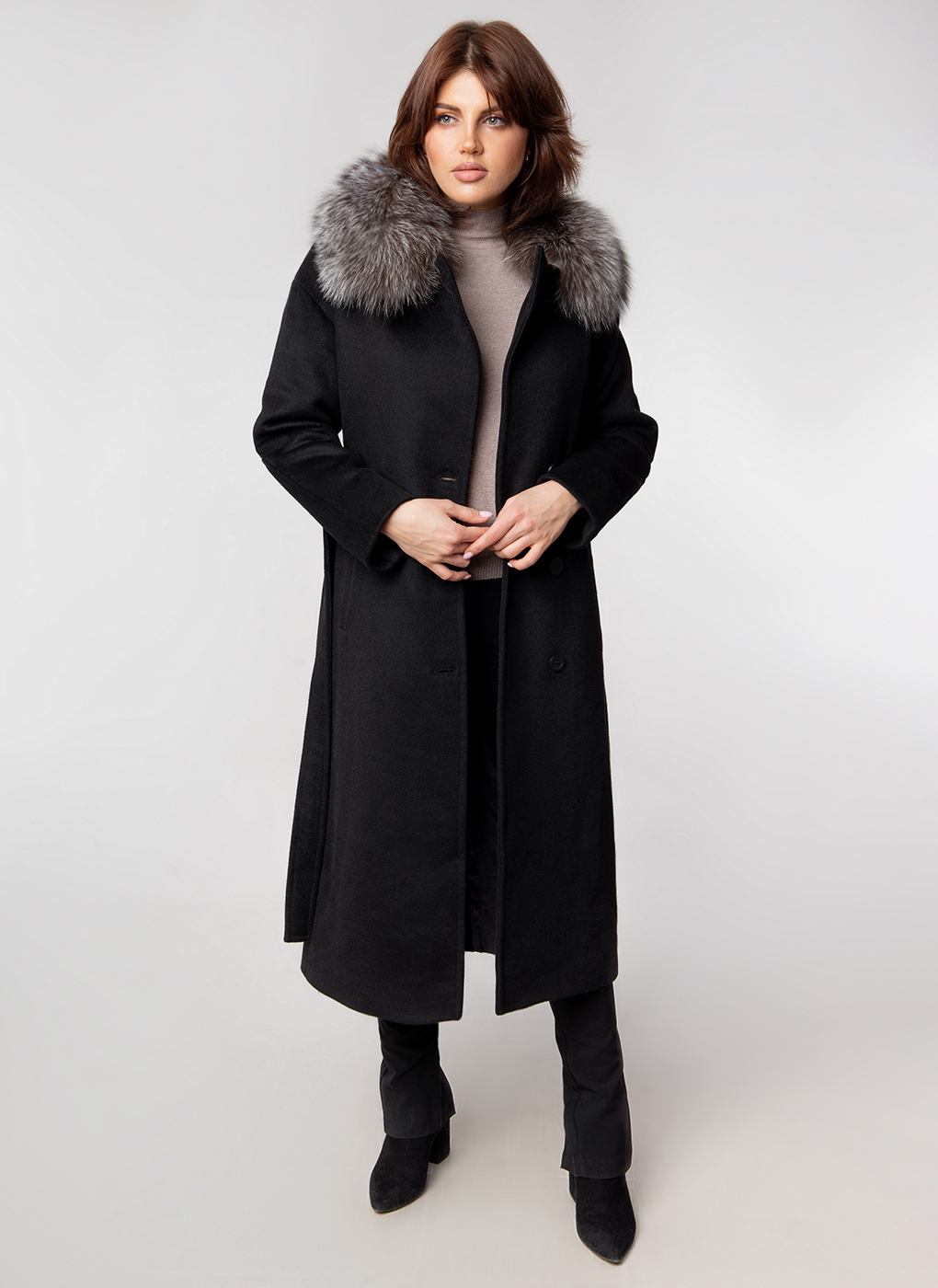 

Пальто женское Crosario 58304 черное 48 RU, 58304