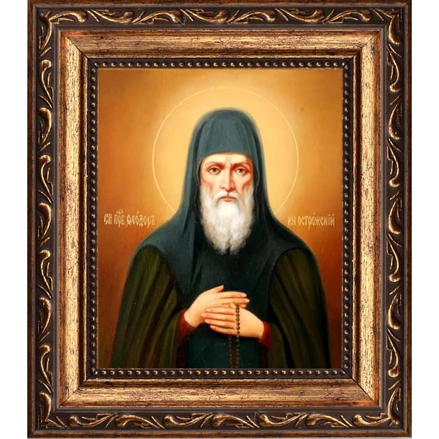 

Феодор Острожский Печерский преподобный. Икона на холсте.