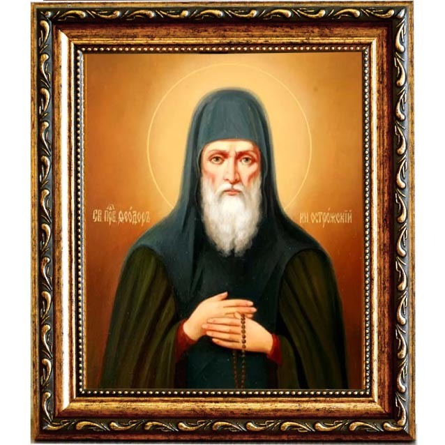 

Феодор Острожский Печерский преподобный. Икона на холсте.