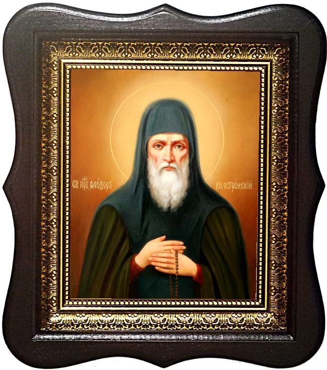 

Феодор Острожский Печерский преподобный. Икона на холсте.
