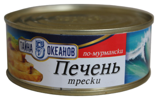 

Печень трески нат.тайна 5 океанов ж/б 230г