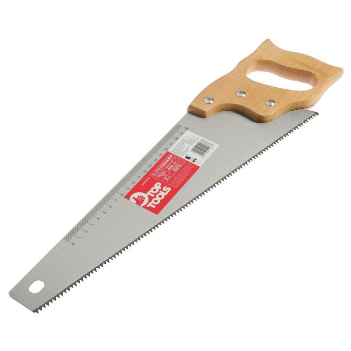 

Ножовка по дереву Top Tools, 400 мм, 7TPI, линейка, деревянная