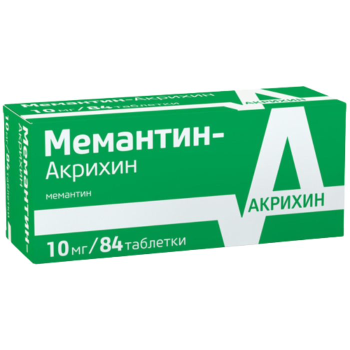 фото Мемантин-акрихин таблетки 10 мг 84 шт. polpharma