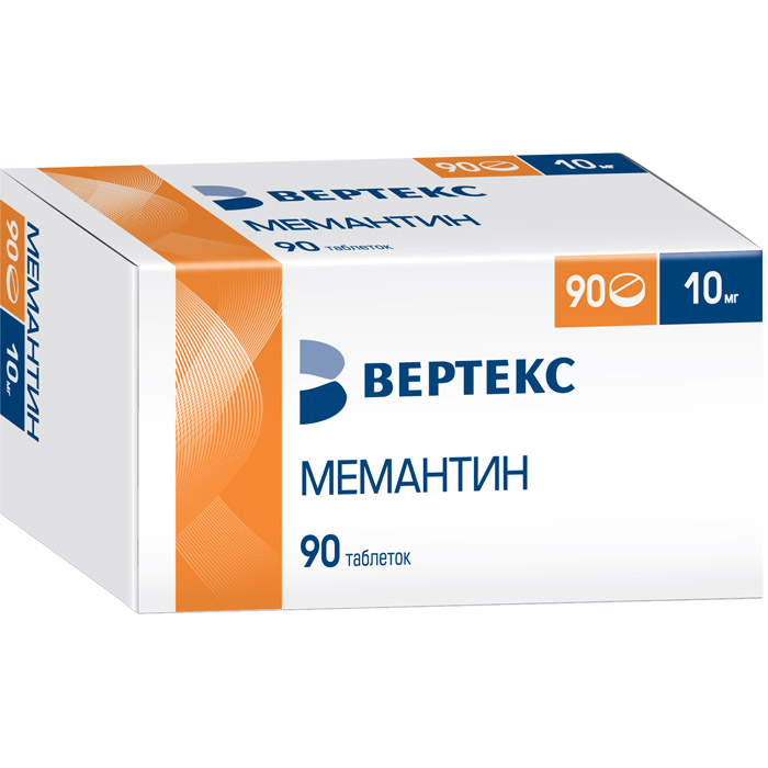 Купить Мемантин таблетки 10 мг 90 шт., Vertex