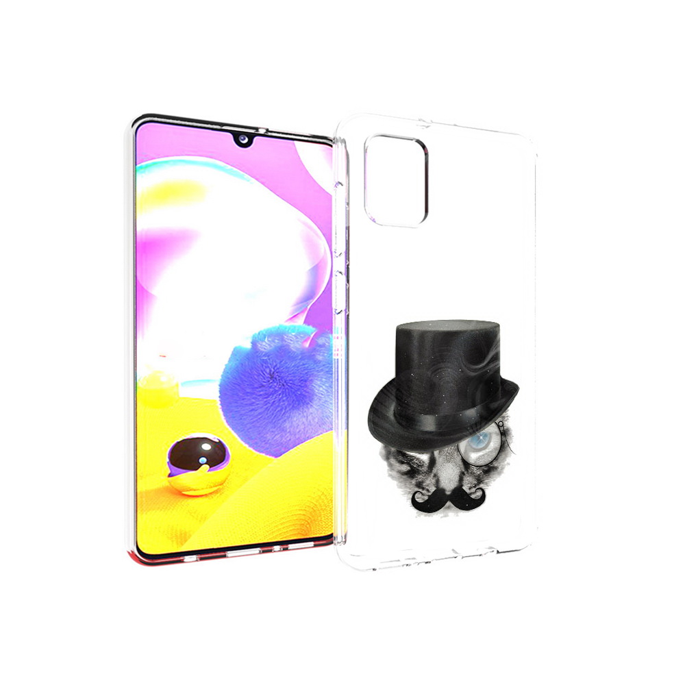 

Чехол MyPads Tocco для Samsung Galaxy A31 интелегентный кот (PT146911.482.378), Прозрачный, Tocco