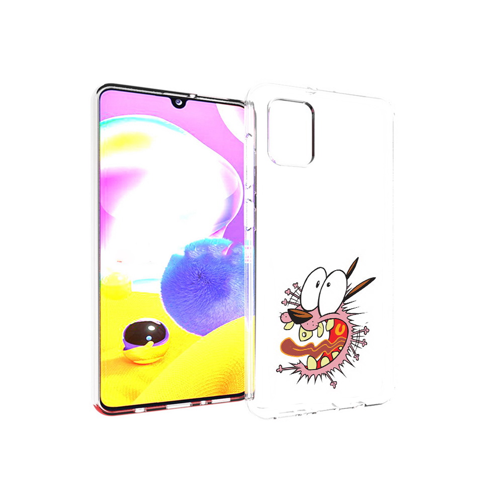 

Чехол MyPads Tocco для Samsung Galaxy A31 испуганный бобик (PT146911.482.381), Прозрачный, Tocco