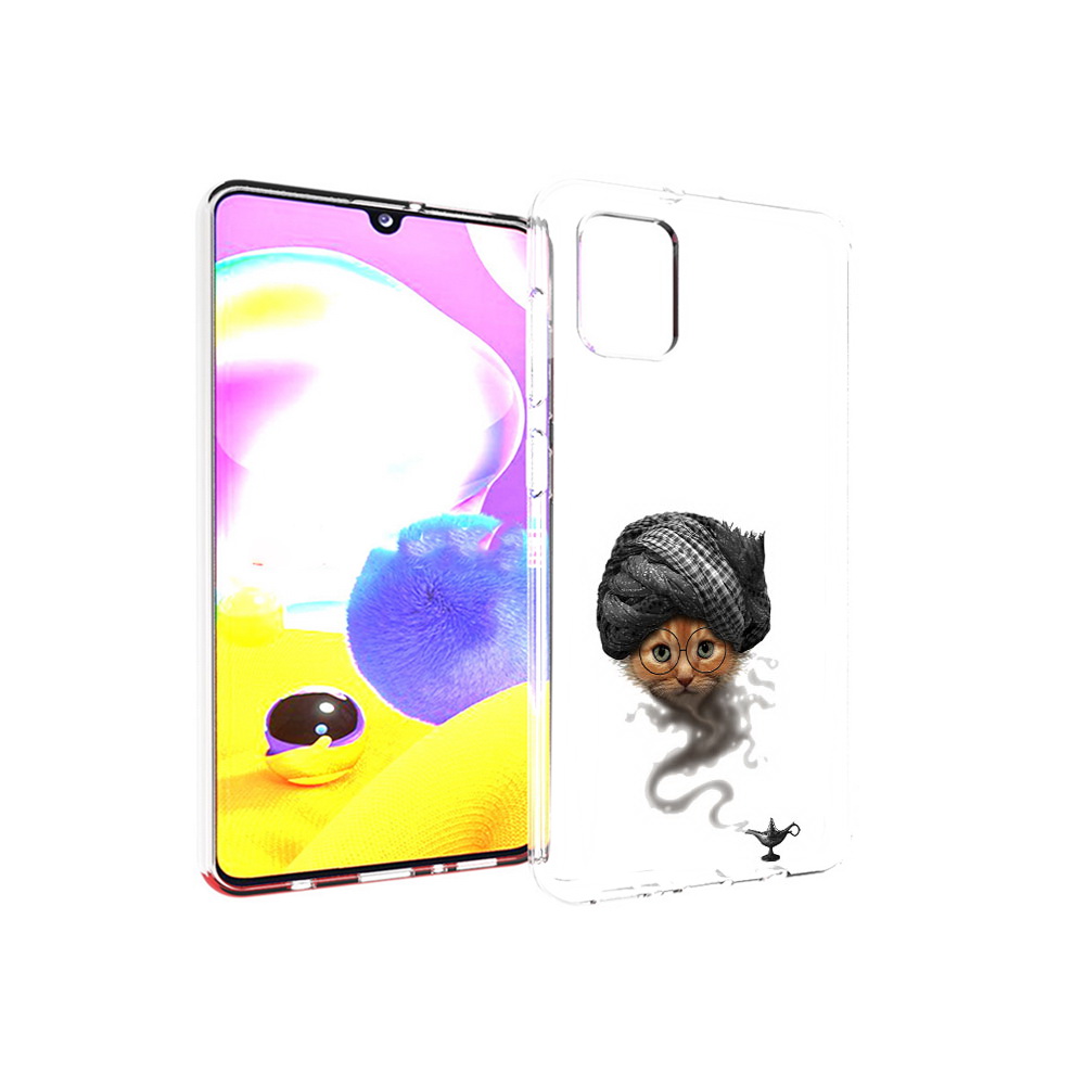 

Чехол MyPads Tocco для Samsung Galaxy A31 кот джин (PT146911.482.398), Прозрачный, Tocco