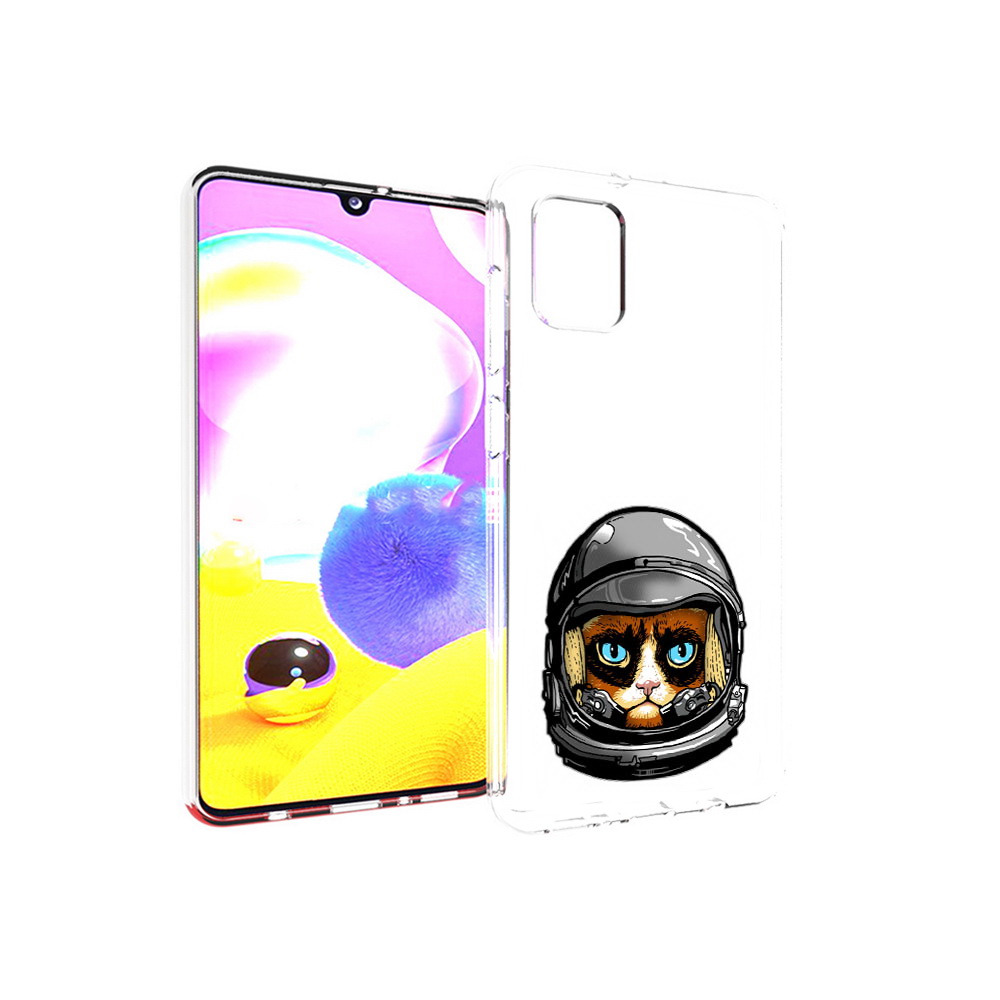 

Чехол MyPads Tocco для Samsung Galaxy A31 кот космонавт (PT146911.482.400), Прозрачный, Tocco