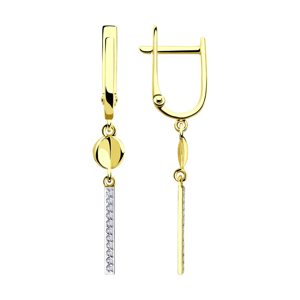

Серьги из желтого золота SOKOLOV 028572-2, фианит, 028572-2