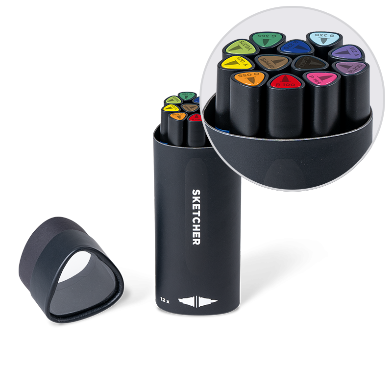 

Набор маркеров Molotow Sketcher Main Kit I 12 штук 200513, Разноцветный, Sketcher Main Kit I 12 штук