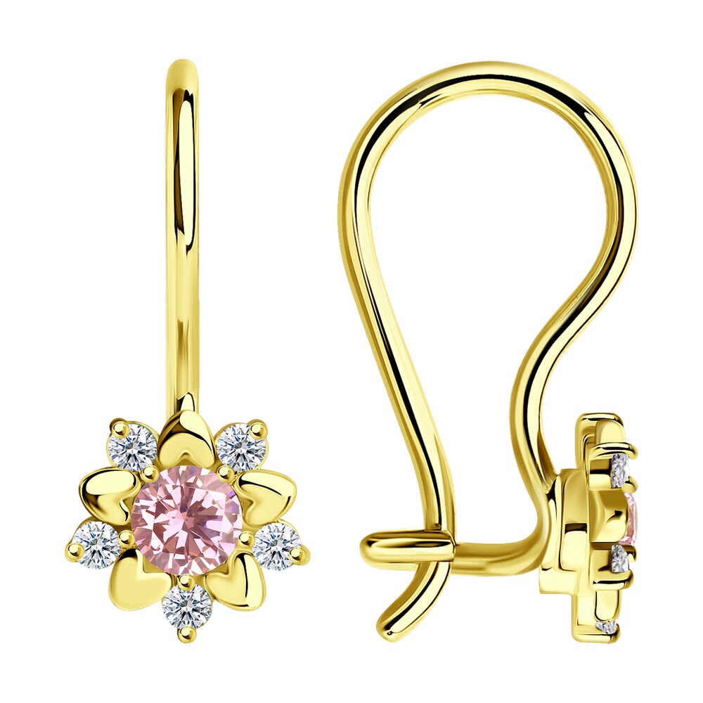 

Серьги из желтого золота SOKOLOV 024792-2, фианит, 024792-2