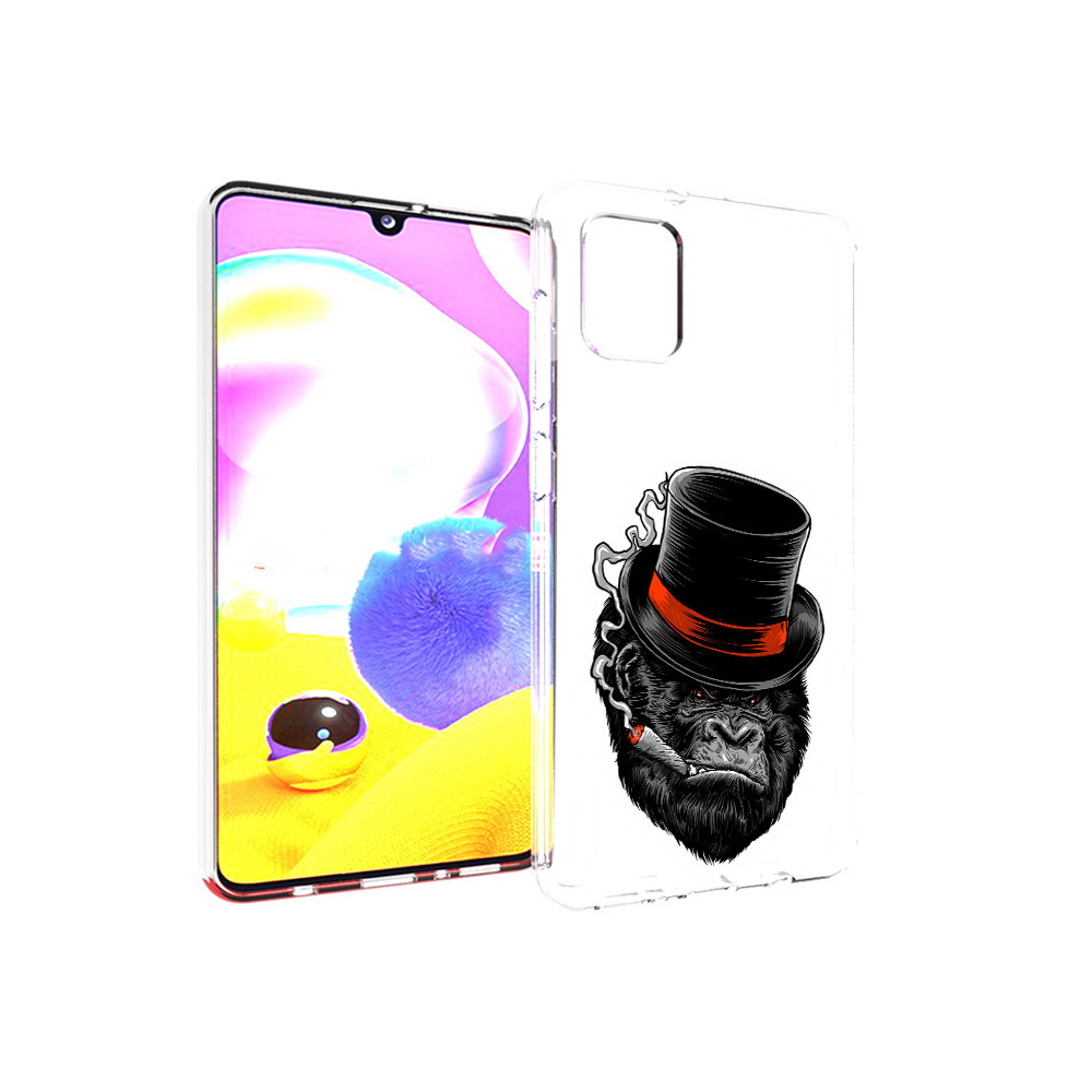 

Чехол MyPads Tocco для Samsung Galaxy A31 дизайнерская горилла (PT146911.482.431), Прозрачный, Tocco