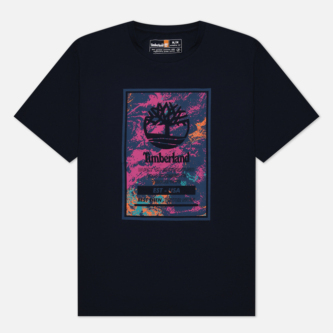 

Мужская футболка Timberland Printed Logo синий, Размер M, Printed Logo