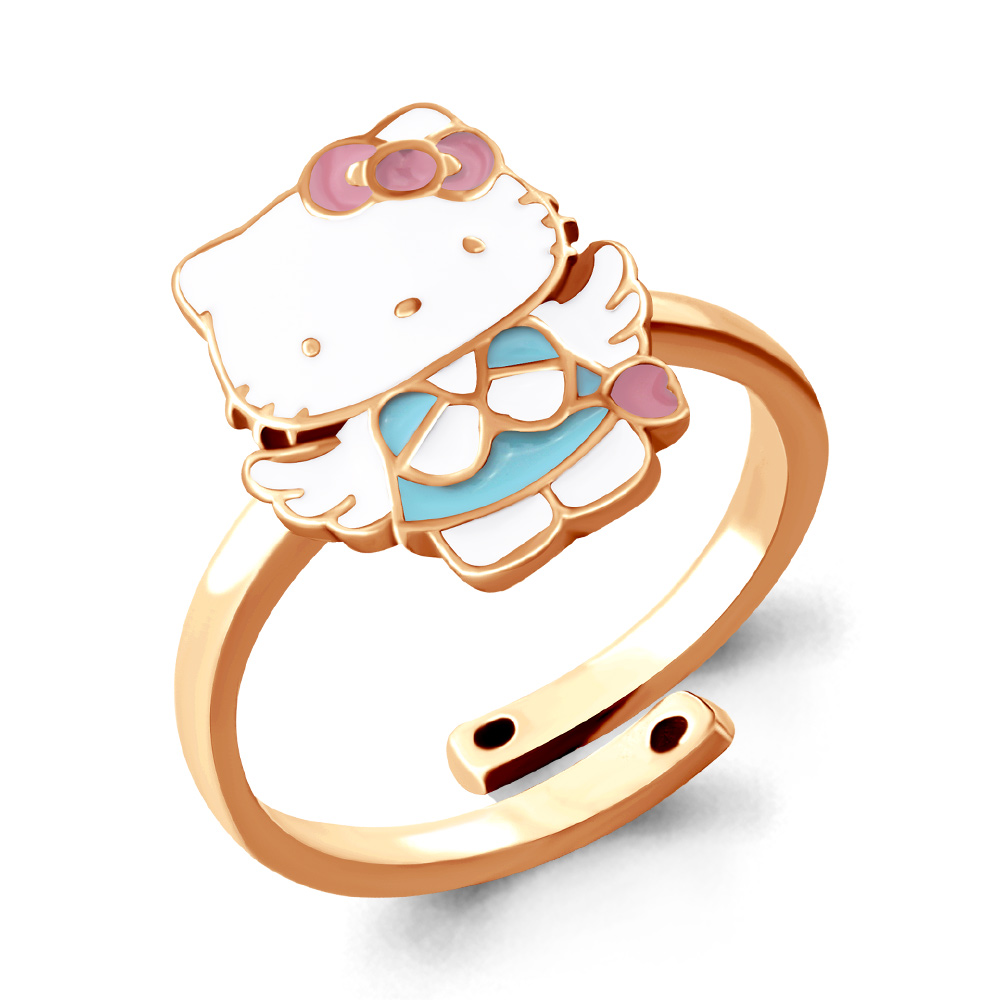 

Кольцо из серебра с эмалью р. 15,5 Aquamarine 54640_925_з, 54640_925_з