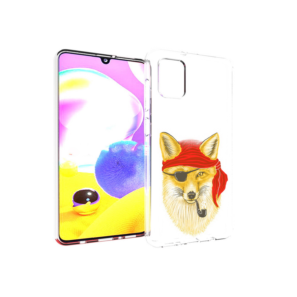 

Чехол MyPads Tocco для Samsung Galaxy A31 лиса-пират (PT146911.482.440), Прозрачный, Tocco