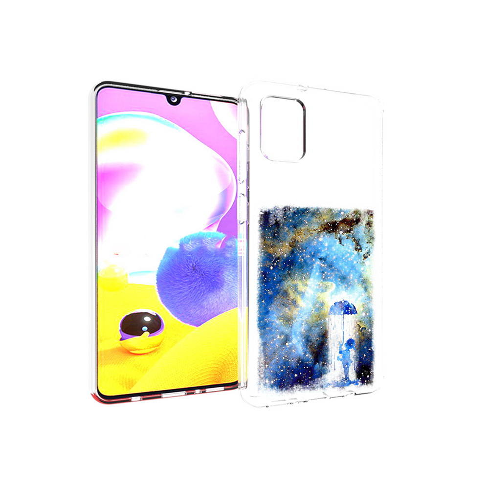 

Чехол MyPads Tocco для Samsung Galaxy A31 мальчик в небе (PT146911.482.455), Прозрачный, Tocco
