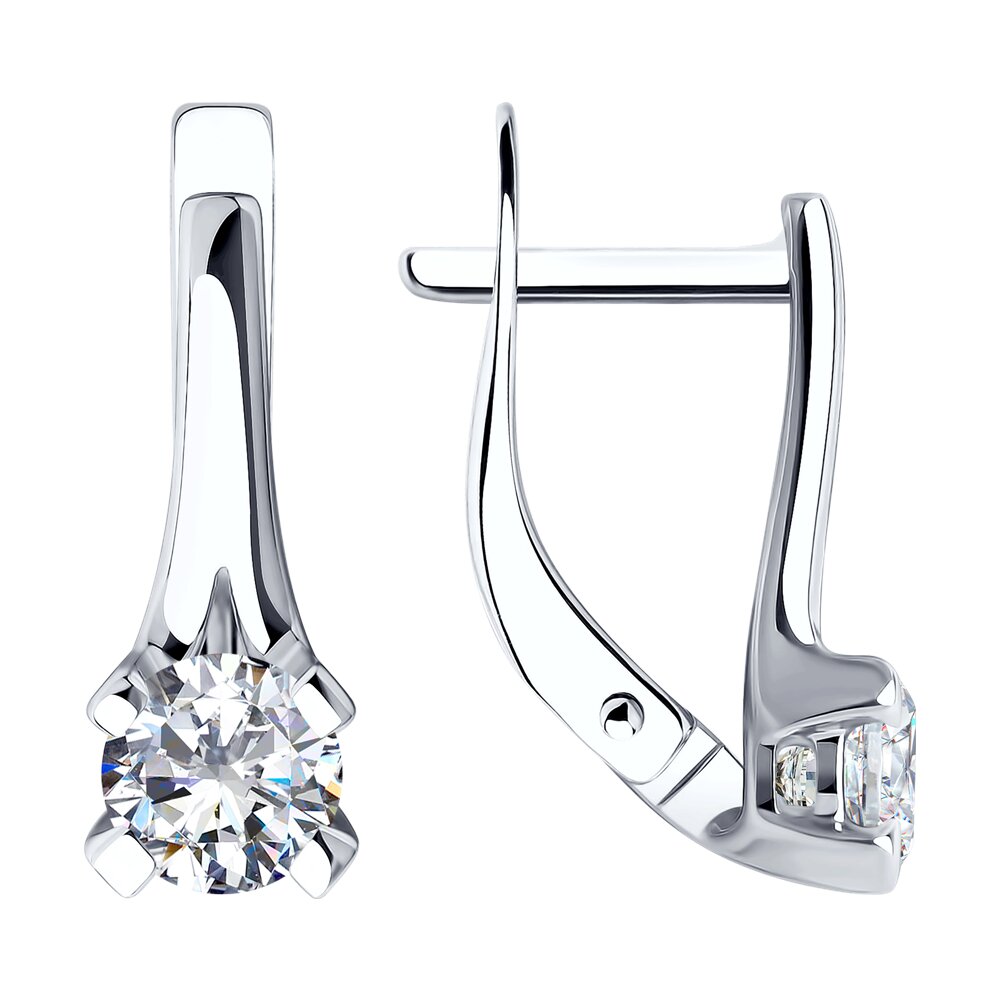 

Серьги из белого золота Diamant 52-120-00896-1, фианит, 52-120-00896-1