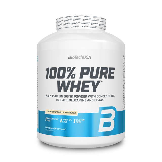 фото Протеин biotechusa 100% pure whey 2270 г бурбонская ваниль