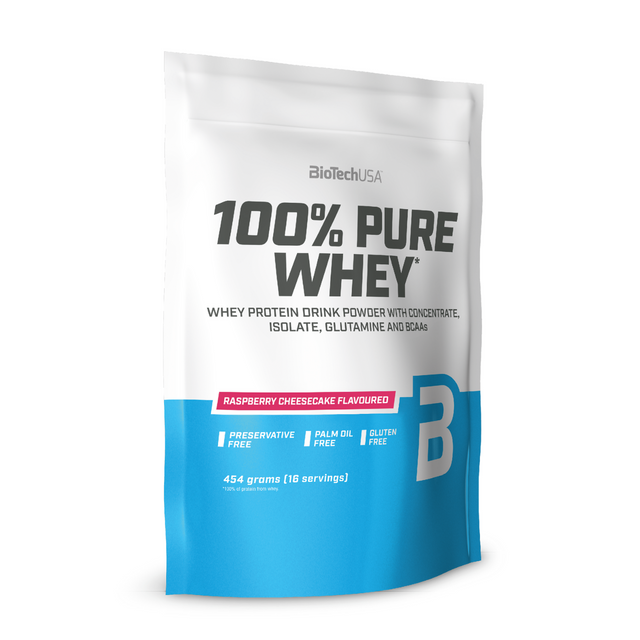 

Протеин BioTechUSA 100% Pure Whey 454 г, малиновый чизкейк