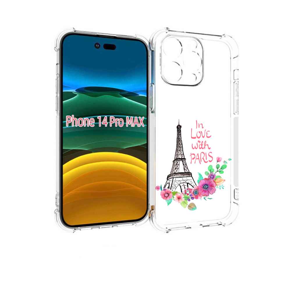 

Чехол MyPads любимый париж для iPhone 14 Pro Max, Прозрачный, Tocco