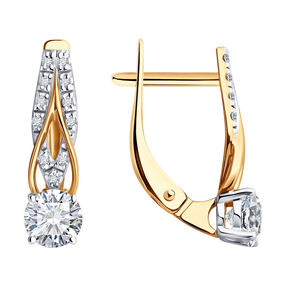 

Серьги из красного золота Diamant 51-120-02515-1, фианит, 51-120-02515-1