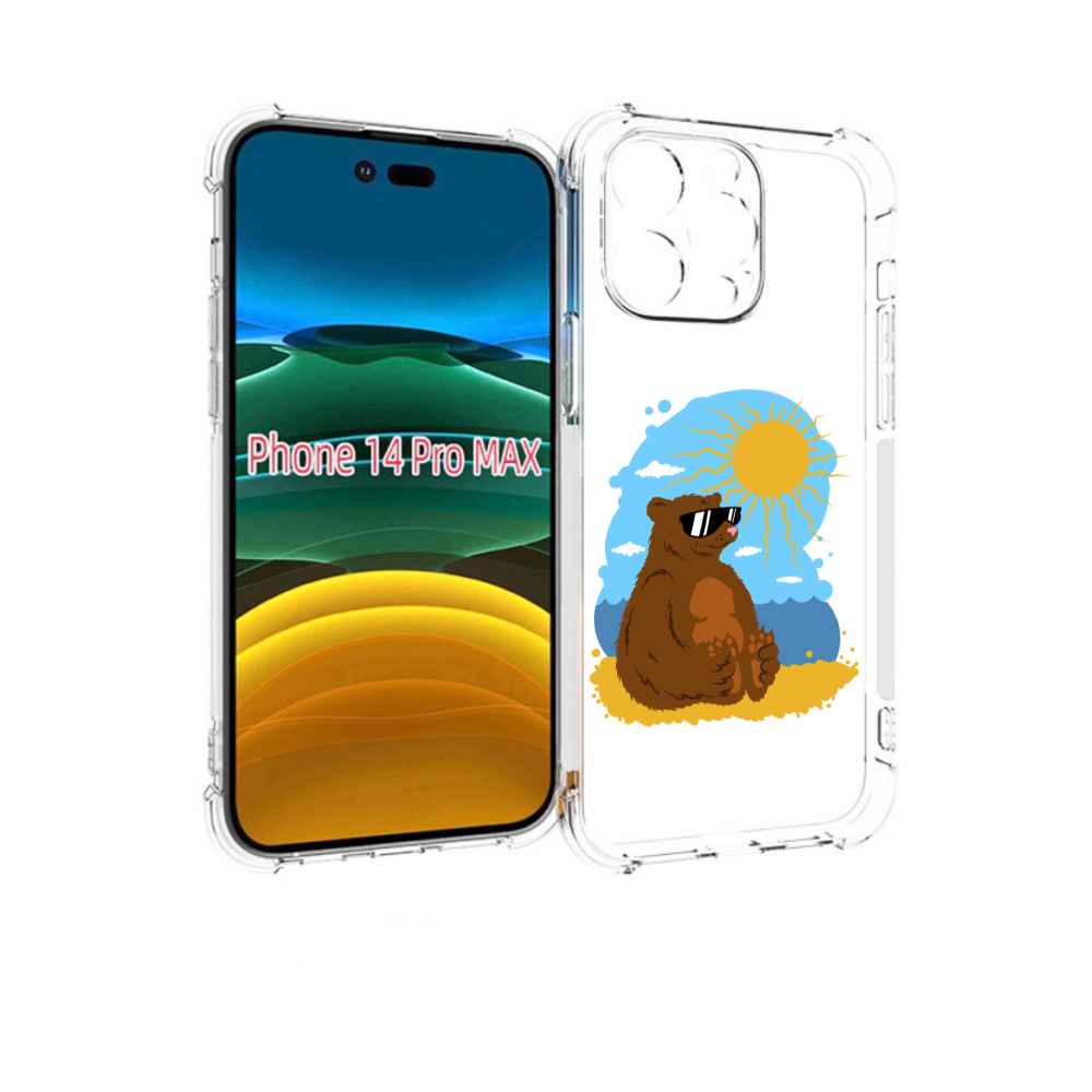 

Чехол MyPads медведь на чиле для iPhone 14 Pro Max, Прозрачный, Tocco