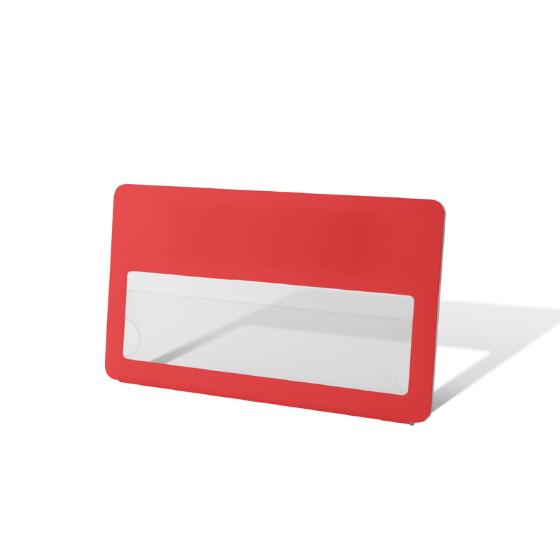 Бейдж FlexPocket, BS_Красный, пластиковый с окном, на магните