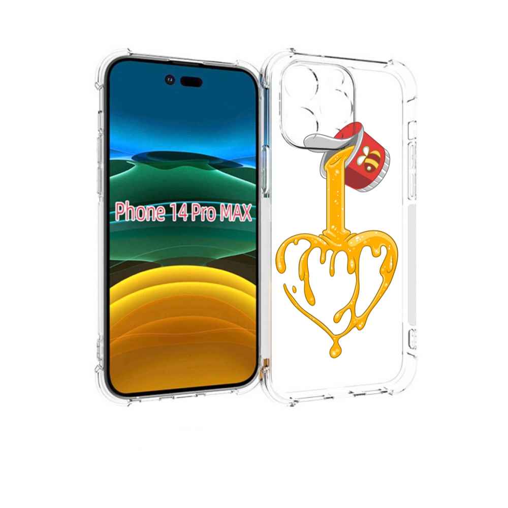 

Чехол MyPads медовое сердце для iPhone 14 Pro Max, Прозрачный, Tocco