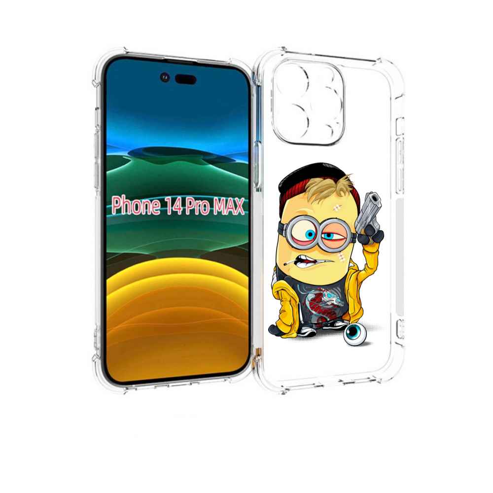 

Чехол MyPads миньон бандит для iPhone 14 Pro Max, Прозрачный, Tocco