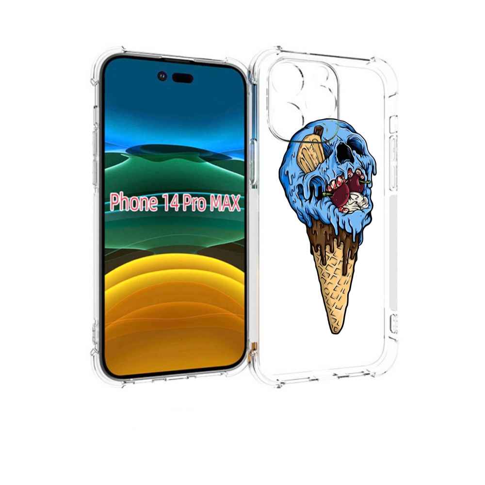 

Чехол MyPads мороженное череп для iPhone 14 Pro Max, Прозрачный, Tocco