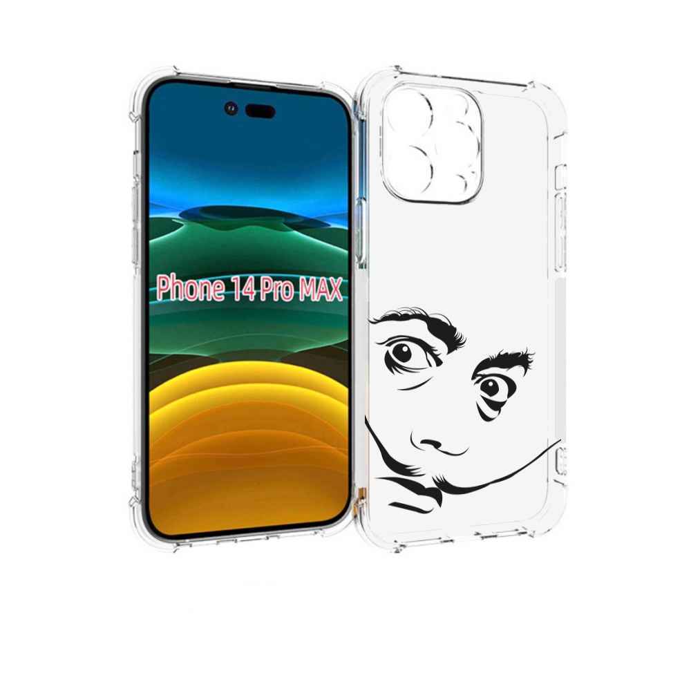 

Чехол MyPads мужчина с длинными усами для iPhone 14 Pro Max, Прозрачный, Tocco