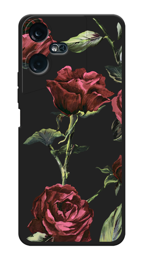 

Чехол Awog на Tecno Pova Neo 3 "Бордовые розы фон", Бордовый, 304452-1