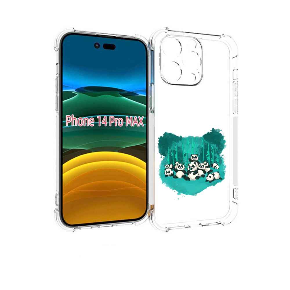 

Чехол MyPads нарисованные панды для iPhone 14 Pro Max, Прозрачный, Tocco