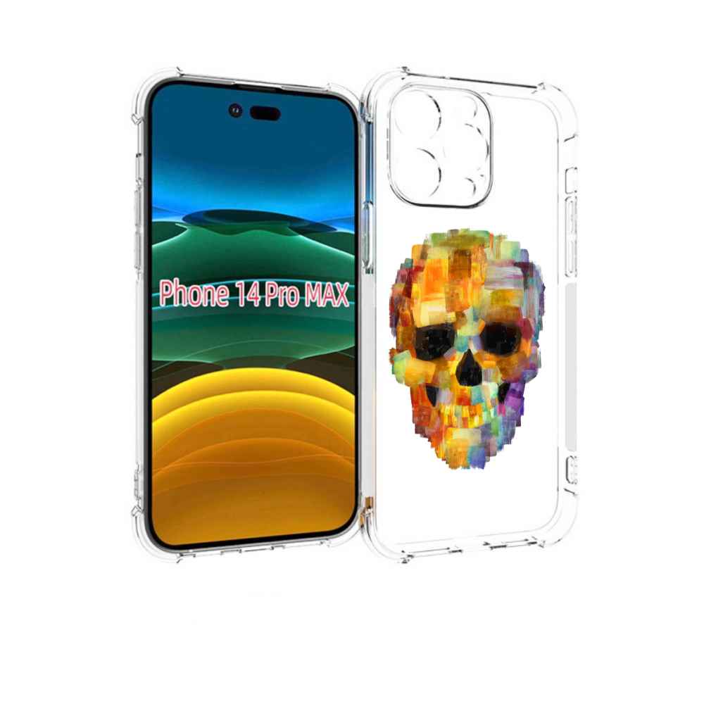 

Чехол MyPads нарисованный череп для iPhone 14 Pro Max, Прозрачный, Tocco