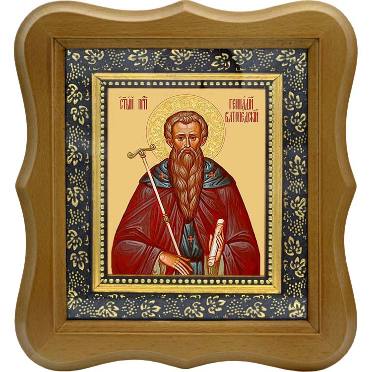 

Геннадий Ватопедский Святой Преподобный. Икона на холсте.
