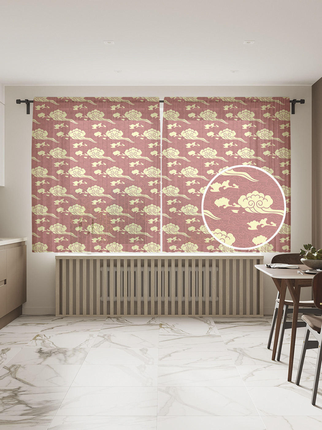 

Фототюль JoyArty "Винтажные тучи", 145x180 см (2 полотна со шторной лентой + 50 крючков), Винтажные тучи